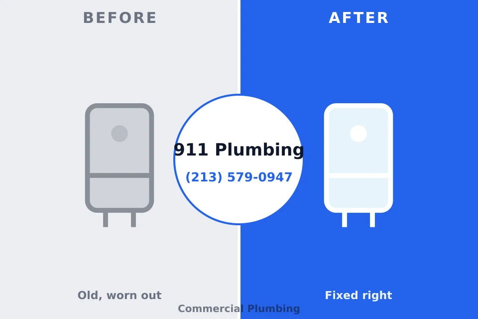 Before and after: plumbing company Orinda, CA